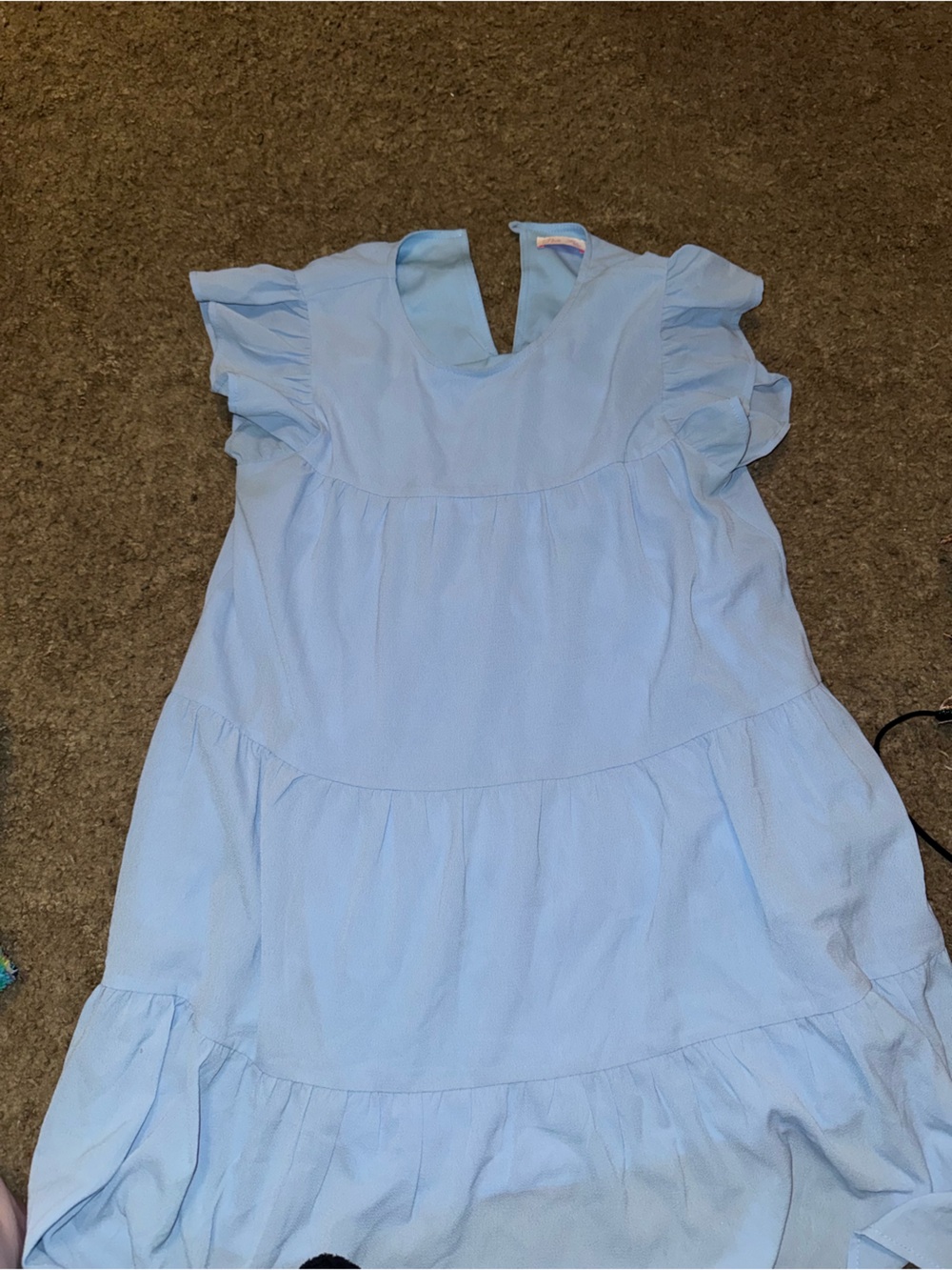 Light Blue Ruffled Babydoll Dress